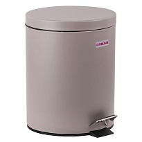 Ведро-контейнер для мусора (урна) с педалью LAIMA Classic, 12 л, серое, матовое, металл, со съемным внутренним ведром в Пскове