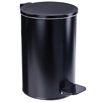 Ведро для мусора с педалью, усиленное, Титан, 10 л, черное, оцинкованная сталь в Пскове