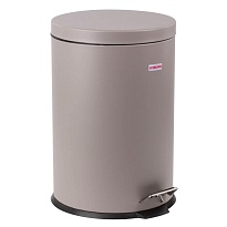 Ведро-контейнер для мусора (урна) с педалью LAIMA Classic, 20 л, серое, матовое, металл, со съемным внутренним ведром в Пскове
