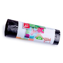 Мешки для мусора 30 л, черные, в рулоне 20 шт., ПНД, 6 мкм, 600х500 мм, Концепция Быта ЭкоДом, 601348 в Пскове