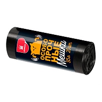 Мешки для мусора 35 л, черные, в рулоне 20 шт., ПНД, 12 мкм, 600х500 мм, Особопрочные, МП7788 в Пскове Мешки для мусора 35 л, черные, в рулоне 20 шт., ПНД, 12 мкм, 600х500 мм, Особопрочные, МП7788 в Пскове