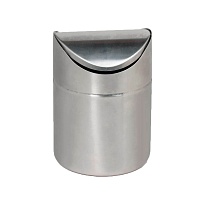 Урна для мусора 1,2 л настольная, с качающейся крышкой, нержавеющая сталь, матовая в Пскове Урна для мусора 1,2 л настольная, с качающейся крышкой, нержавеющая сталь, матовая в Пскове