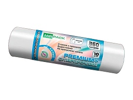 Мешки для мусора 360 л, белые, в рулоне 10 шт., ПВД 65 мкм, 1400х1000 мм, PREMIUM+, 3601015302 в Пскове