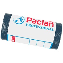 Мешки для мусора 35 л, черный, в рулоне 50 шт., ПНД, 6,2 мкм, 600х500 мм, PACLAN Professional, 604077 в Пскове