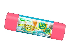 Мешки для мусора 120 л, с завязками, красные, в рулоне 10 шт., ПНД, 15 мкм, 800х750 мм, VIP, Z12010red в Пскове Мешки для мусора 120 л, с завязками, красные, в рулоне 10 шт., ПНД, 15 мкм, 800х750 мм, VIP, Z12010red в Пскове