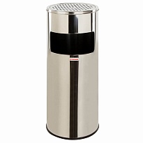 Урна с пепельницей 27 л, нержавеющая сталь, зеркальная, LAIMA PROFESSIONAL в Пскове