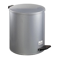 Ведро для мусора с педалью, усиленное, Титан, 15 л, серое, оцинкованная сталь в Пскове