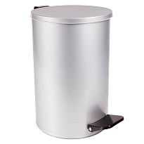 Ведро для мусора с педалью, усиленное, Титан, 10 л, серое, оцинкованная сталь в Пскове