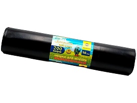 Мешки для мусора 200 л, ароматизированные, черные, в рулоне 10 шт., ПВД, 100 мкм, 1200х800 мм, Добрыня, Dob20010black в Пскове Мешки для мусора 200 л, ароматизированные, черные, в рулоне 10 шт., ПВД, 100 мкм, 1200х800 мм, Добрыня, Dob20010black в Пскове