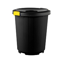 Мусорный бак с крышкой - воронкой 105 л темно-серый 105 темно-серый в Пскове