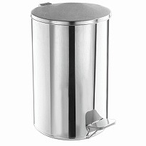 Ведро для мусора с педалью, усиленное, Титан, 20 л, кольцо под мешок, нержавеющая сталь, хром в Пскове Ведро для мусора с педалью, усиленное, Титан, 20 л, кольцо под мешок, нержавеющая сталь, хром в Пскове