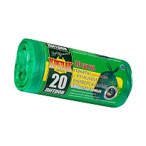 Мешки для мусора 20 л, биоразлагаемые, с ручками, черные, в рулоне 30 шт., ПНД, 10 мкм, 550х440 мм, Крепак, 4607075710047 в Пскове Мешки для мусора 20 л, биоразлагаемые, с ручками, черные, в рулоне 30 шт., ПНД, 10 мкм, 550х440 мм, Крепак, 4607075710047 в Пскове