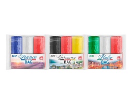 Мешки для мусора 30 л, ассорти, в рулоне 20 шт., ПНД, 9 мкм, 600х500 мм, GRIFON Триколор, 101-024 в Пскове