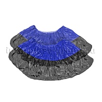 Бахилы сине-черные 1000 шт (500 пар), 54 мкм, двойная подошва, с одной резинкой, Прочные+ в Пскове