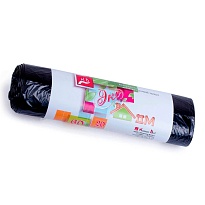 Мешки для мусора 60 л, черные, в рулоне 20 шт., ПНД, 7 мкм, 700х600 мм, Концепция Быта ЭкоДом, 601349 в Пскове