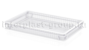 Ящик для полуфабрикатов перфорированный белый в Пскове