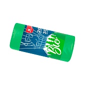 Мешки для мусора 20 л, биоразлагаемые, зеленые, в рулоне 30 шт., ПНД, 8 мкм, 500х400 мм, БИО, МБ2097 (МНБ 20-30ж)