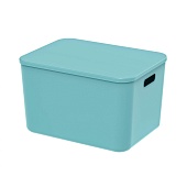Ящик пластиковый вкладываемый бирюзовый 410х305х245 мм