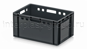 Ящик для мяса и колбасных изделий Е-3 темно-серый в Пскове Ящик для мяса и колбасных изделий Е-3 темно-серый в Пскове