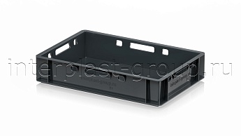 Ящик для мяса и колбасных изделий Е-1 темно-серый в Пскове Ящик для мяса и колбасных изделий Е-1 темно-серый в Пскове