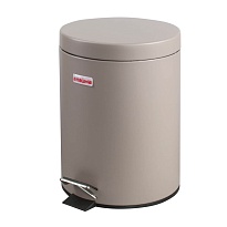 Ведро-контейнер для мусора (урна) с педалью LAIMA Classic, 5 л, серое, матовое, металл, со съемным внутренним ведром в Пскове