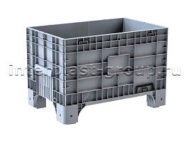 Контейнер iBox сплошной на ножках с краном серый в Пскове Контейнер iBox сплошной на ножках с краном серый в Пскове