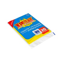 Мешки для мусора 20 л, с ручками, черные, в пачке 20 шт., ПНД, 10 мкм, 550х440 мм, Крепак, 4607075710023 в Пскове